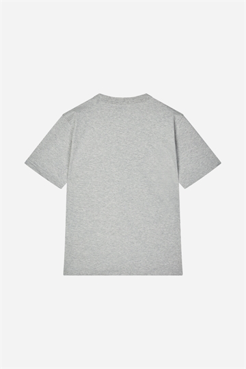 Mads Nørgaard Printed T-shirt - Theo - Light Grey Melange